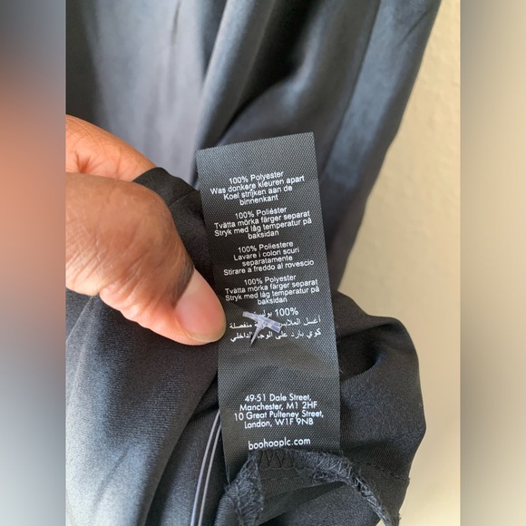 ❌SOLD❌Nasty Gal Black Satin Trim Lace Slip Dress Size Small - Picture 12 of 13